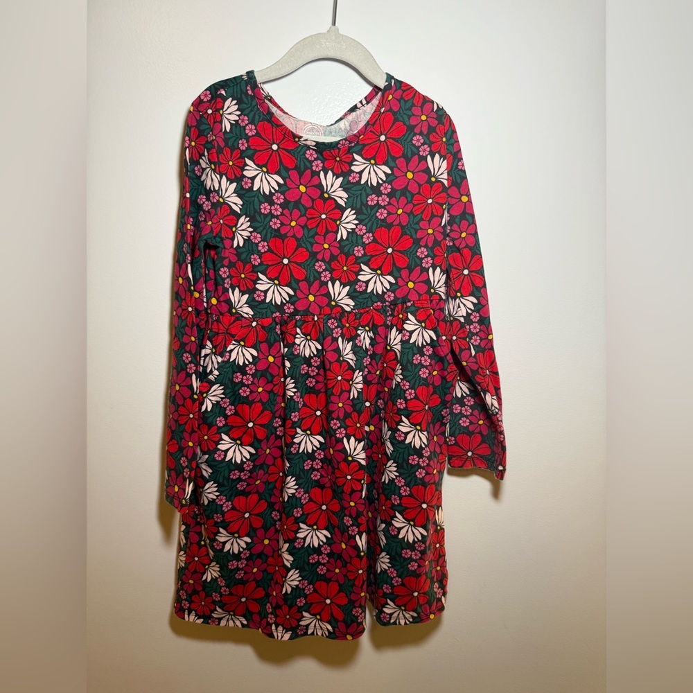 Wonder Nation Floral Dress - Red and Green